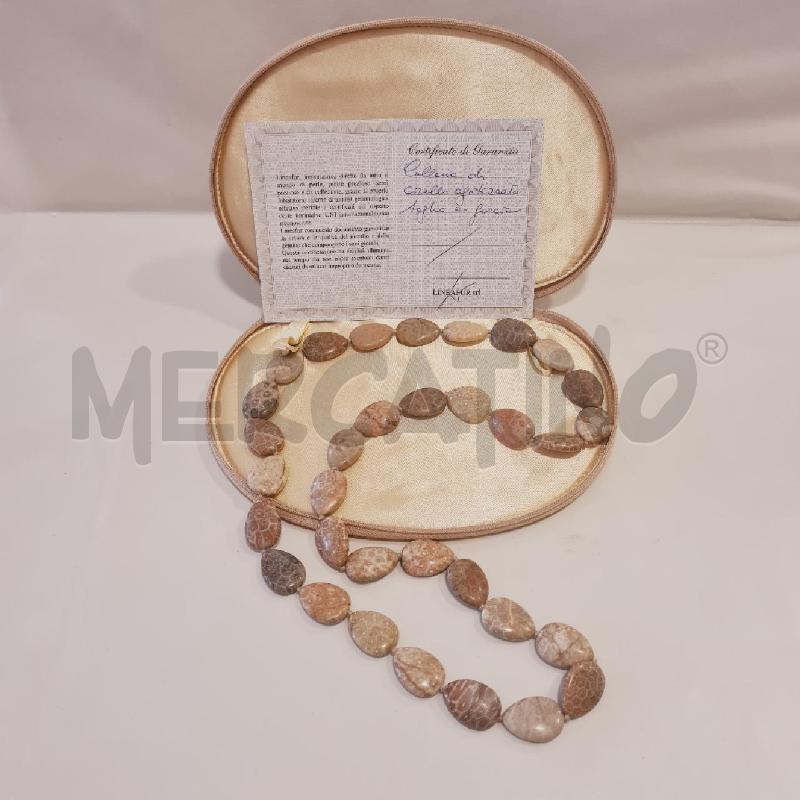 COLLANA CORALLO AGATIZZATO A GOCCIA | Mercatino dell'Usato Cesenatico 1