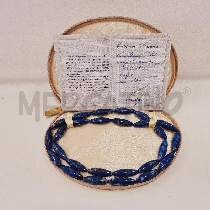COLLANA LAPISLAZZULI NATURALI TAGLIO NAVETTE  | Mercatino dell'Usato Cesenatico 1