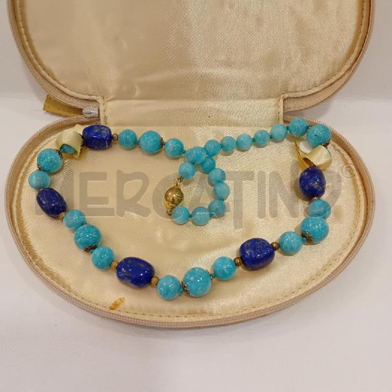 COLLANA LAPIS E PIETRA  DURA AZZURRA | Mercatino dell'Usato Cesenatico 1