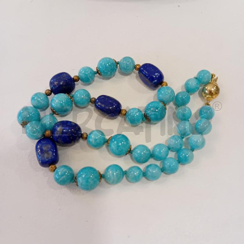 COLLANA LAPIS E PIETRA  DURA AZZURRA | Mercatino dell'Usato Cesenatico 3