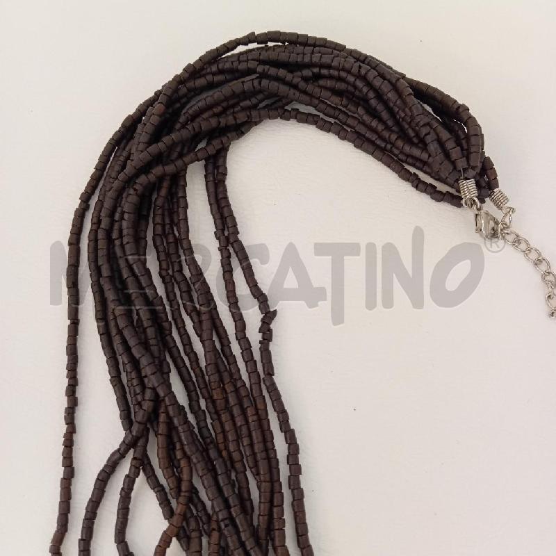 COLLANA MULTIFILI+SFERE PERLINE VIOLA+CUBI LEGNO | Mercatino dell'Usato Cesenatico 4