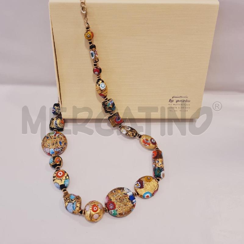 COLLANA MURANO CON MURRINE DORATO | Mercatino dell'Usato Cesenatico 1