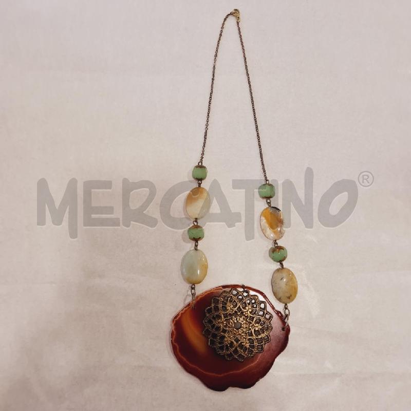 COLLANA PIETRA DURA  AGATA AVVENTURINA  | Mercatino dell'Usato Cesenatico 1