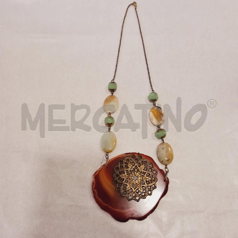 COLLANA PIETRA DURA  AGATA AVVENTURINA  | Mercatino dell'Usato Cesenatico 2