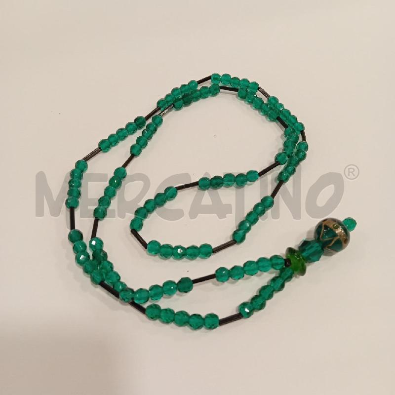 COLLANA VETRO VERDE+NERO +CIONDOLO | Mercatino dell'Usato Cesenatico 2