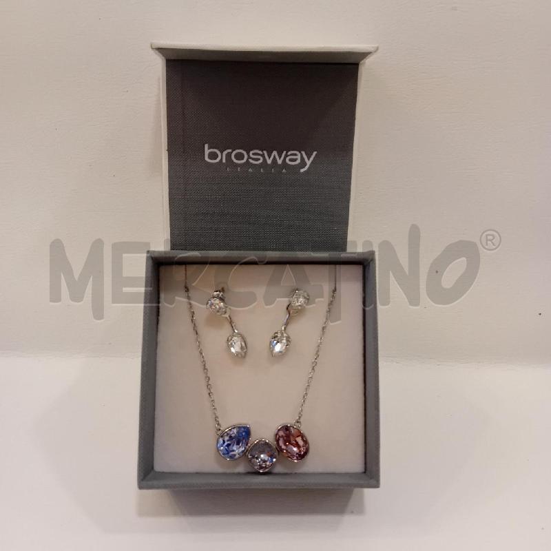 COLLANA + ORECCHINI BROSWAY ACCIAIO STRASS  | Mercatino dell'Usato Cesenatico 1