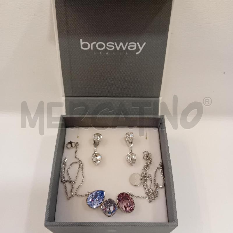 COLLANA + ORECCHINI BROSWAY ACCIAIO STRASS  | Mercatino dell'Usato Cesenatico 3