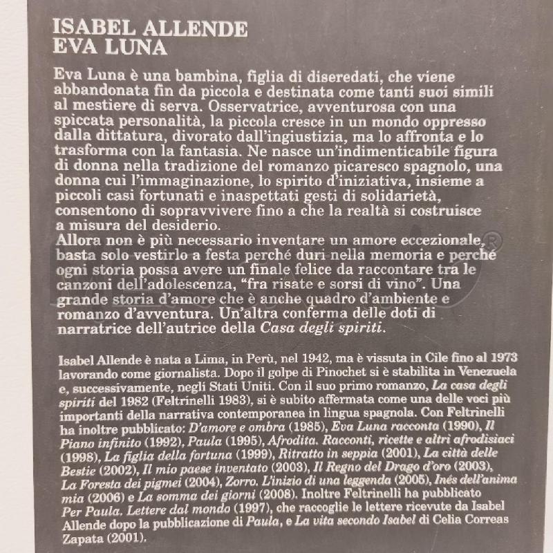 EVA LUNA ISABEL ALLENDE | Mercatino dell'Usato Cesenatico 2