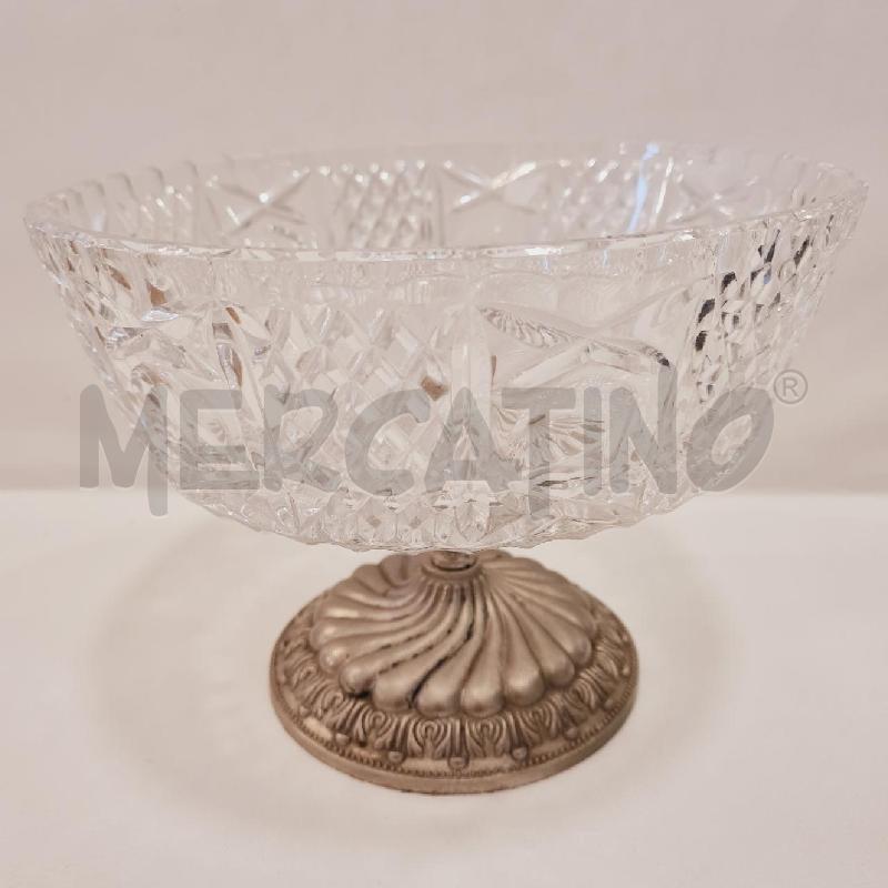 FRUTTIERA CRISTALLO BASE METALLO  | Mercatino dell'Usato Cesenatico 1