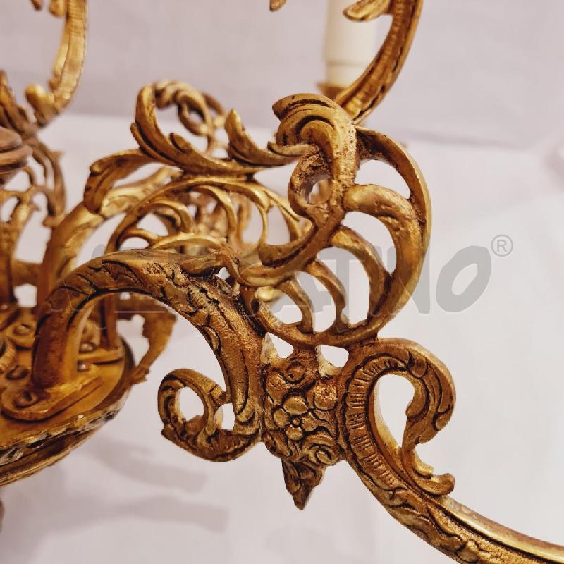 LAMPADARIO OTTONE 5 LUCI  | Mercatino dell'Usato Cesenatico 3