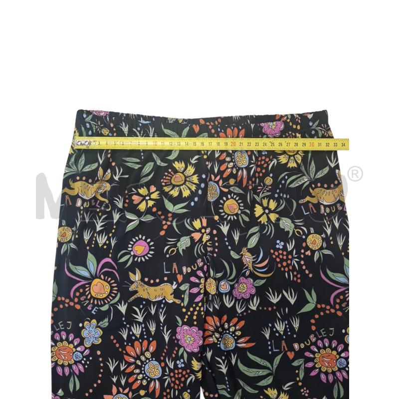 LEGGINGS DONNA DOUBLE J NERO FIORI | Mercatino dell'Usato Cesenatico 3