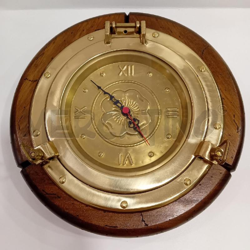 OROLOGIO STILE MARINARO  LEGNO OTTONE | Mercatino dell'Usato Cesenatico 1
