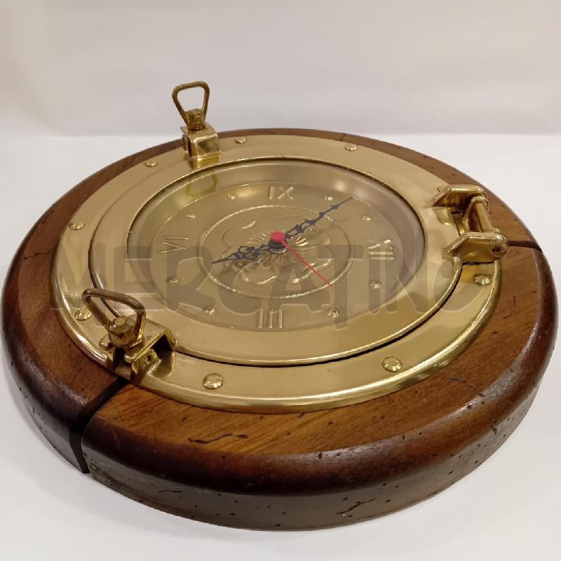 OROLOGIO STILE MARINARO  LEGNO OTTONE | Mercatino dell'Usato Cesenatico 2