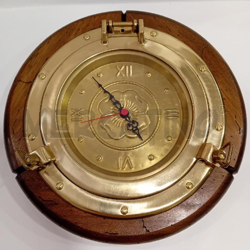 OROLOGIO STILE MARINARO  LEGNO OTTONE | Mercatino dell'Usato Cesenatico 3