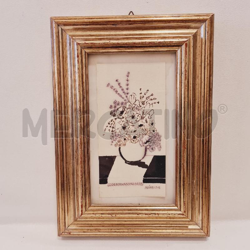QUADRETTO HERAUT-A DISEGNO VASO FIORI | Mercatino dell'Usato Cesenatico 1
