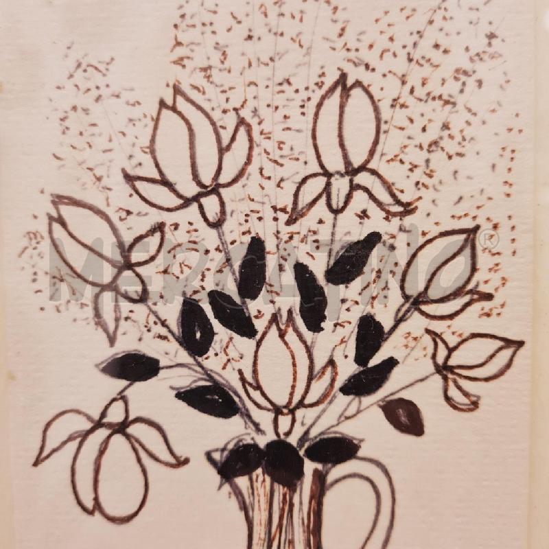 QUADRETTO HERAUT-A DISEGNO VASO FIORI  | Mercatino dell'Usato Cesenatico 2