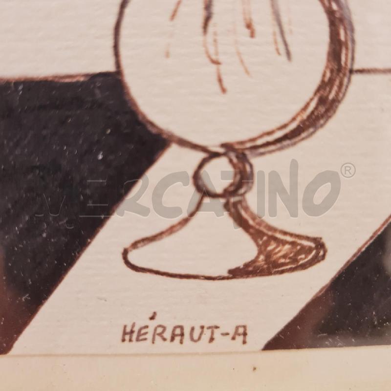 QUADRETTO HERAUT-A DISEGNO VASO FIORI  | Mercatino dell'Usato Cesenatico 3