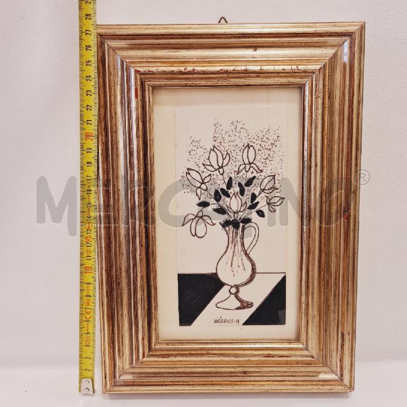 QUADRETTO HERAUT-A DISEGNO VASO FIORI  | Mercatino dell'Usato Cesenatico 5