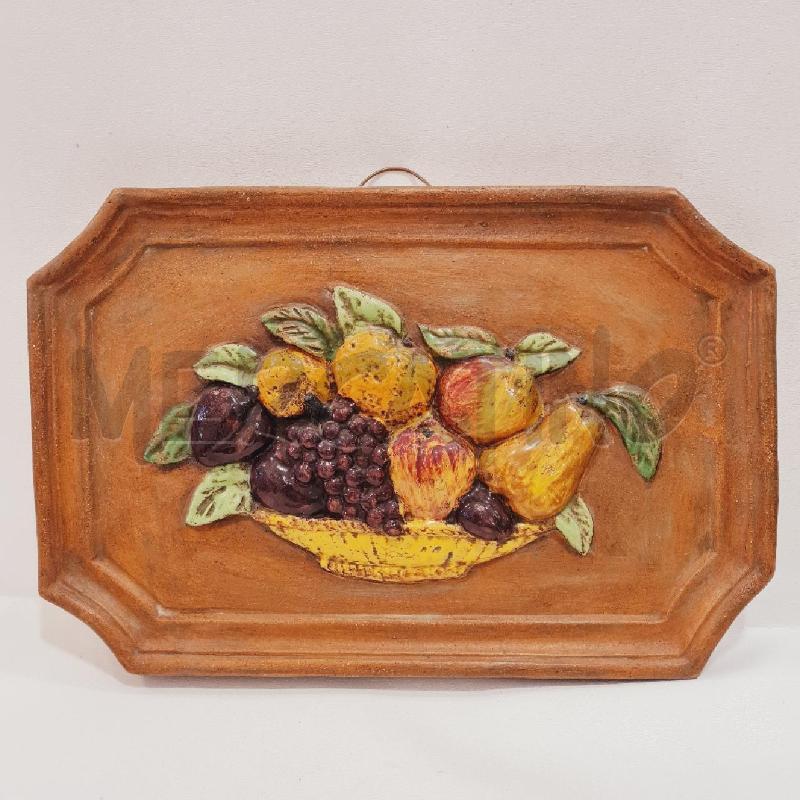 QUADRETTO TERRACOTTA  FRUTTA RILIEVO  | Mercatino dell'Usato Cesenatico 1