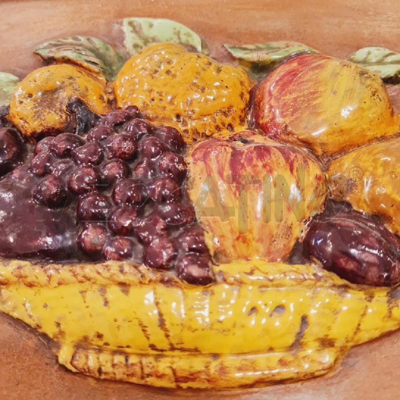 QUADRETTO TERRACOTTA  FRUTTA RILIEVO  | Mercatino dell'Usato Cesenatico 3