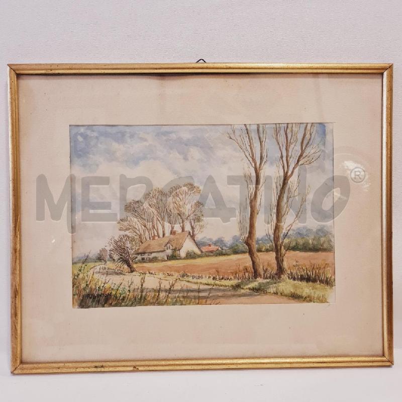 QUADRO ACQUARELLO FJBUNTON CASALE INGLESE  | Mercatino dell'Usato Cesenatico 1