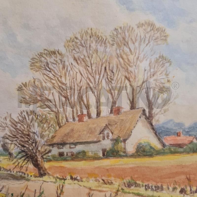 QUADRO ACQUARELLO FJBUNTON CASALE INGLESE  | Mercatino dell'Usato Cesenatico 3