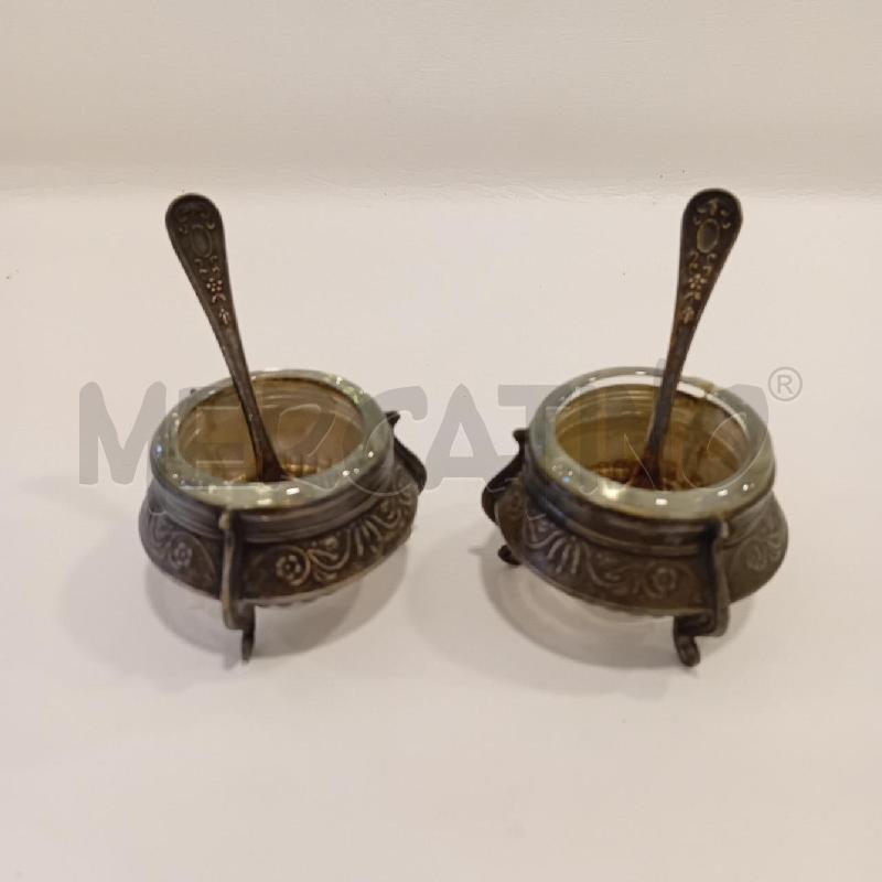 SALE E PEPE BASE METALLO+VETRO+CUCCHIAINI | Mercatino dell'Usato Cesenatico 1
