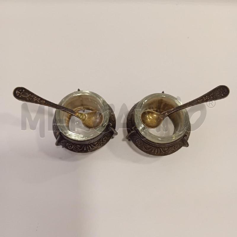 SALE E PEPE BASE METALLO+VETRO+CUCCHIAINI | Mercatino dell'Usato Cesenatico 4