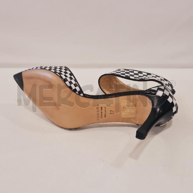 SCARPE DONNA  DISSONA QUADRI BIANCO NERO  | Mercatino dell'Usato Cesenatico 3