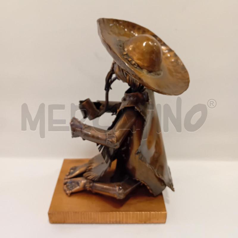 SCULTURA RAME UOMO CON PIPA  | Mercatino dell'Usato Cesenatico 2
