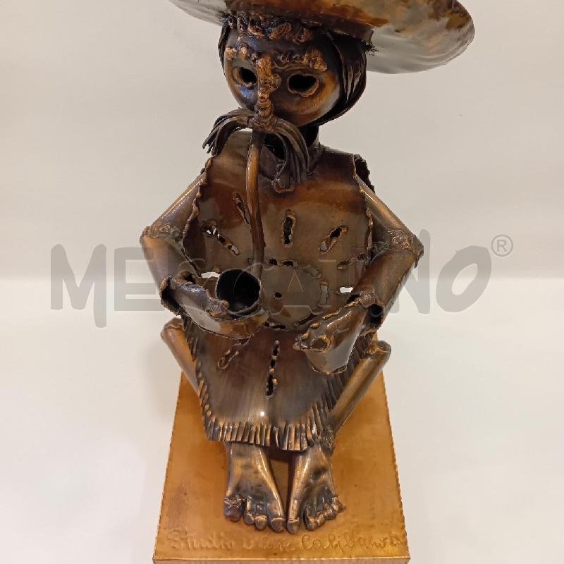 SCULTURA RAME UOMO CON PIPA  | Mercatino dell'Usato Cesenatico 5