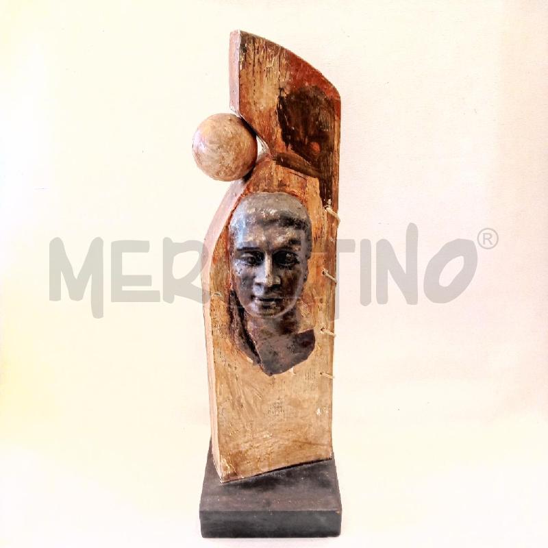 SCULTURA SU LEGNO VOLTO ANONIMO | Mercatino dell'Usato Cesenatico 1