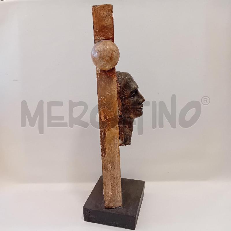 SCULTURA SU LEGNO VOLTO ANONIMO | Mercatino dell'Usato Cesenatico 2