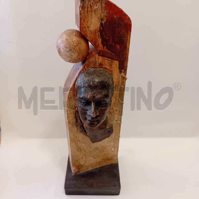 SCULTURA SU LEGNO VOLTO ANONIMO | Mercatino dell'Usato Cesenatico 5
