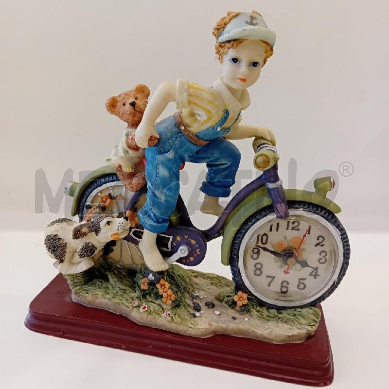 SOPRAMMOBILE BIMBO SU BICICLETTA+ OROLOGIO | Mercatino dell'Usato Cesenatico 5