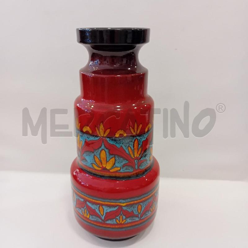 VASO ROSSO GRECHE BLU GIALLE | Mercatino dell'Usato Cesenatico 1