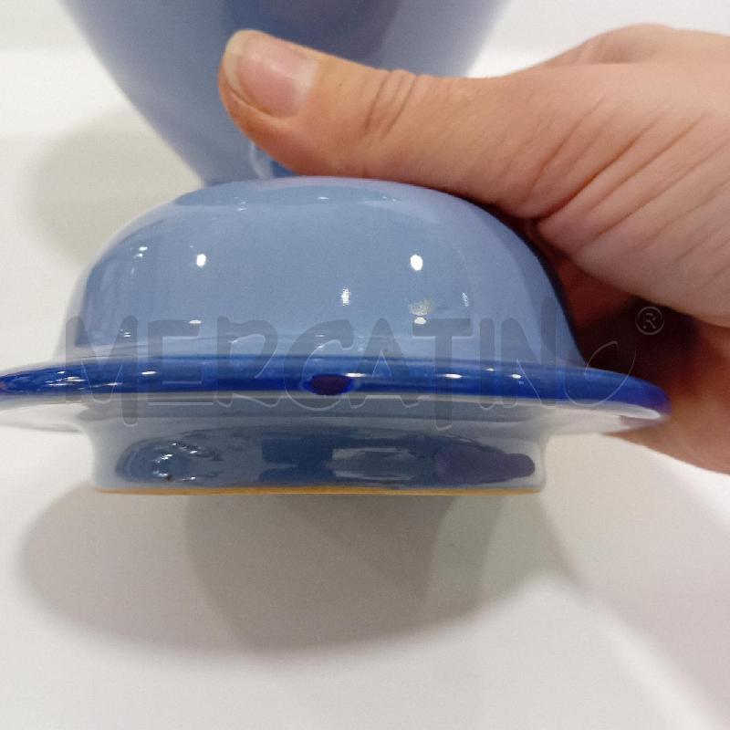 VASO  FAENZA FATTO AMANO BLU + COPERCHIO | Mercatino dell'Usato Cesenatico 4