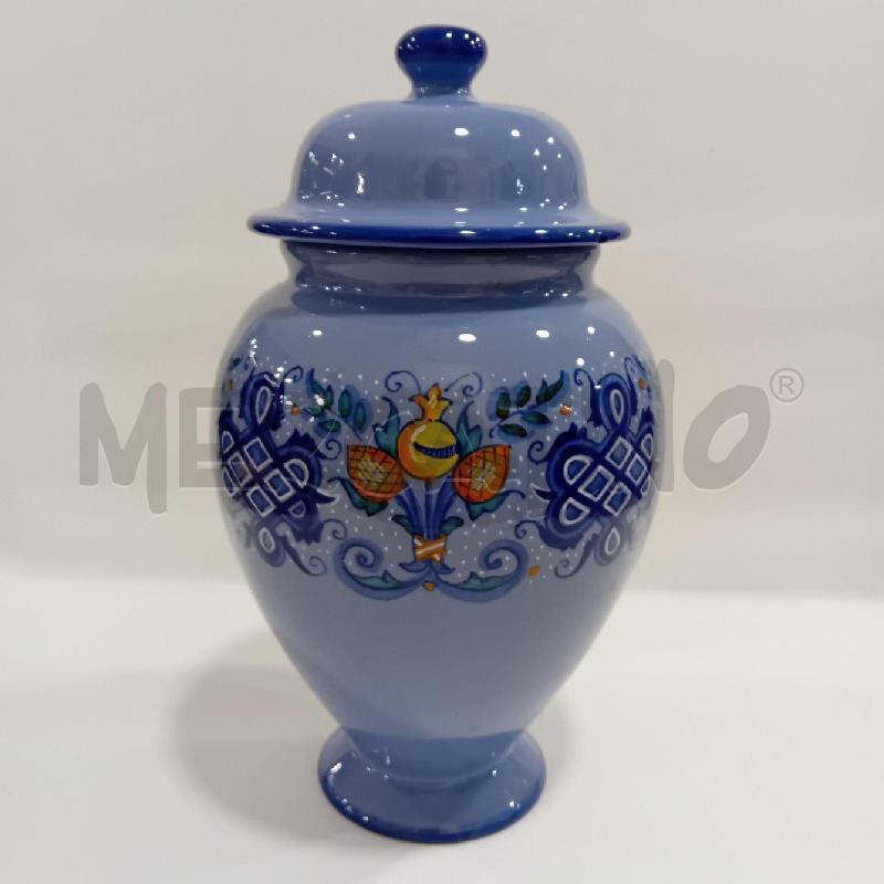 VASO  FAENZA FATTO AMANO BLU + COPERCHIO | Mercatino dell'Usato Cesenatico 5