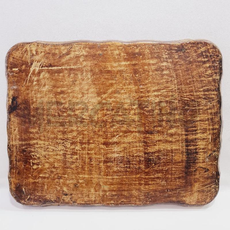 VASSOIO LEGNO RETTANGOLARE DORATO VERDE    | Mercatino dell'Usato Cesenatico 4