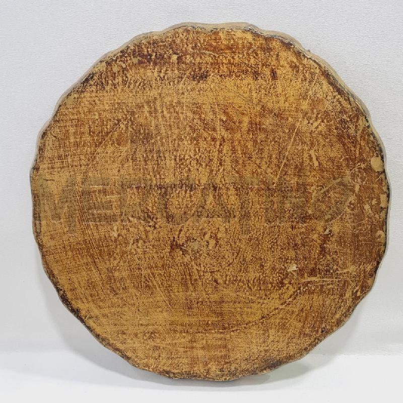 VASSOIO LEGNO TONDO DECORO ROSSO DORATO  | Mercatino dell'Usato Cesenatico 3