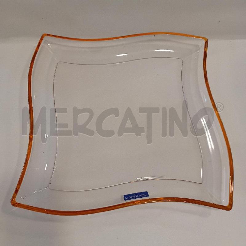 VASSOIO VILLEROY&BOCH TRASPARENTE ARANCIO | Mercatino dell'Usato Cesenatico 1