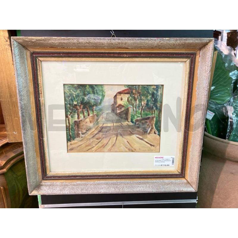 ACQUARELLO PAESAGGIO ROMOLO LEONE | Mercatino dell'Usato Roma garbatella 1