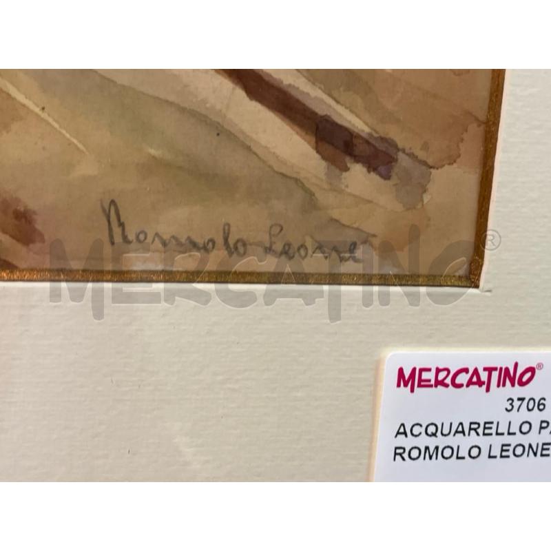 ACQUARELLO PAESAGGIO ROMOLO LEONE | Mercatino dell'Usato Roma garbatella 3