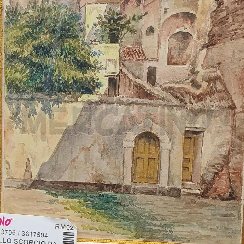ACQUARELLO SCORCIO PAESE | Mercatino dell'Usato Roma garbatella 3