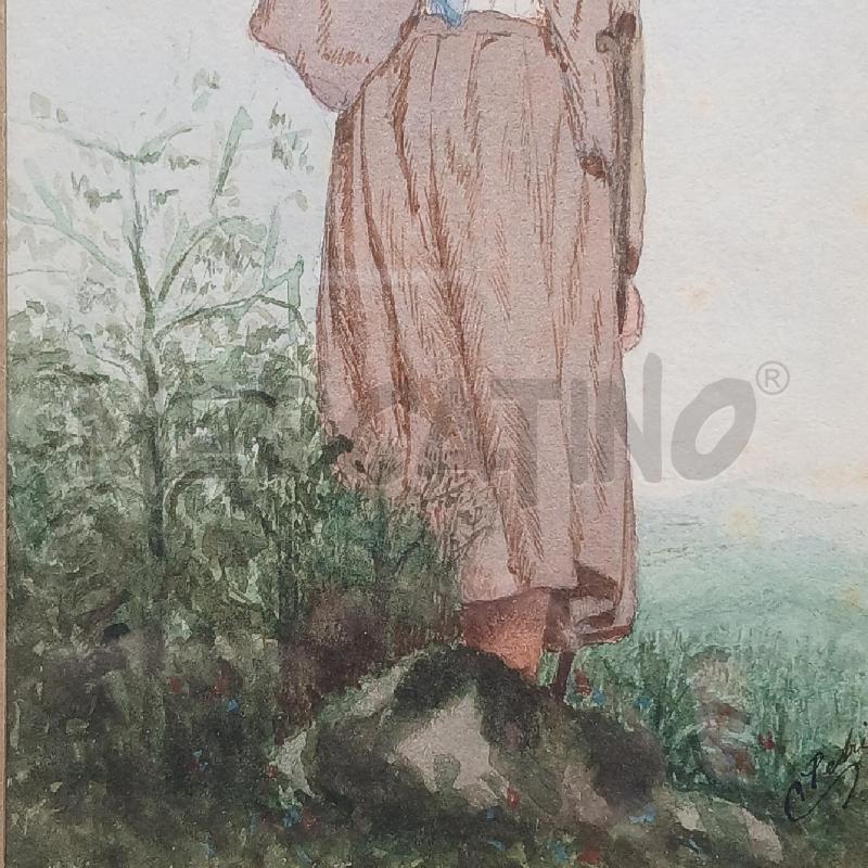 ACQUERELLO PETRI CATERINA BAMBINA AL SOLE | Mercatino dell'Usato Roma garbatella 4