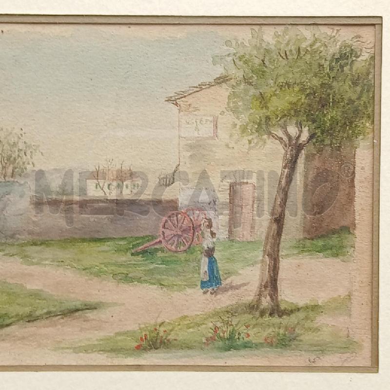 ACQUERELLO PETRI CATERINA PAESAGGIO | Mercatino dell'Usato Roma garbatella 2