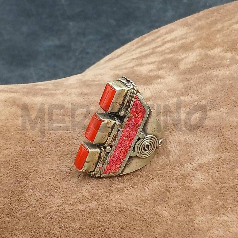 ANELLO ARG* ETNICO DET ROSSO | Mercatino dell'Usato Roma garbatella 1