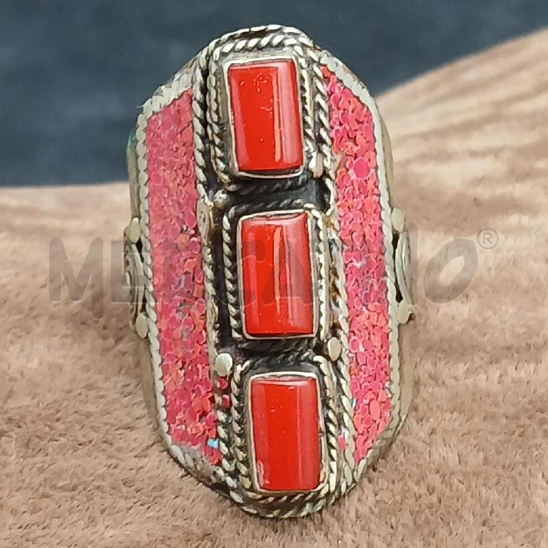 ANELLO ARG* ETNICO DET ROSSO | Mercatino dell'Usato Roma garbatella 3