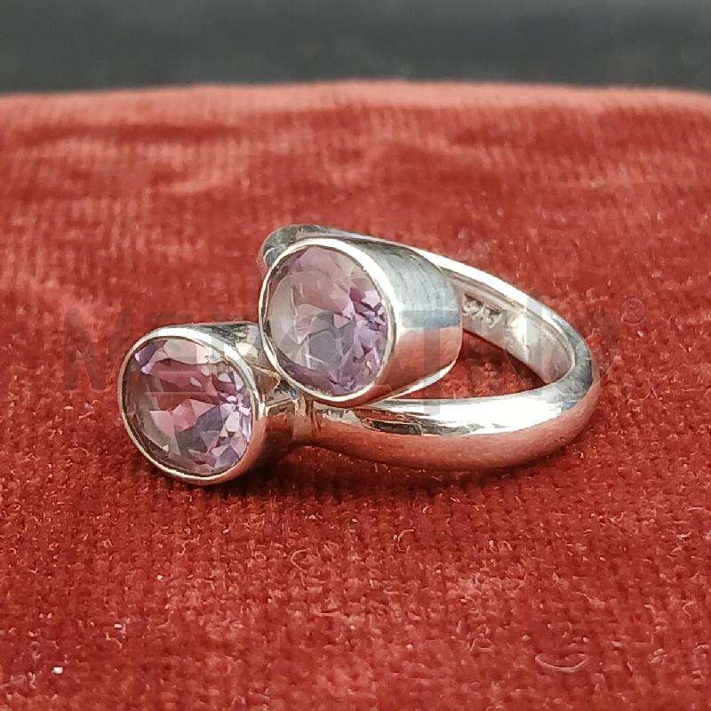 ANELLO ARG 2 PIETRE LILLA | Mercatino dell'Usato Roma garbatella 2
