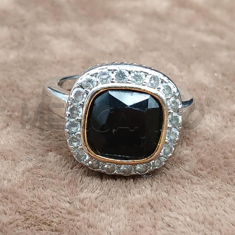 ANELLO ARG CENTRALE PIETRA NERO  | Mercatino dell'Usato Roma garbatella 2
